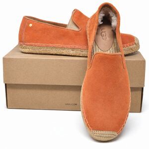 UGG Australia SANDRINNE II Orange Leather Suede 1016678 size US 7 Slip-On